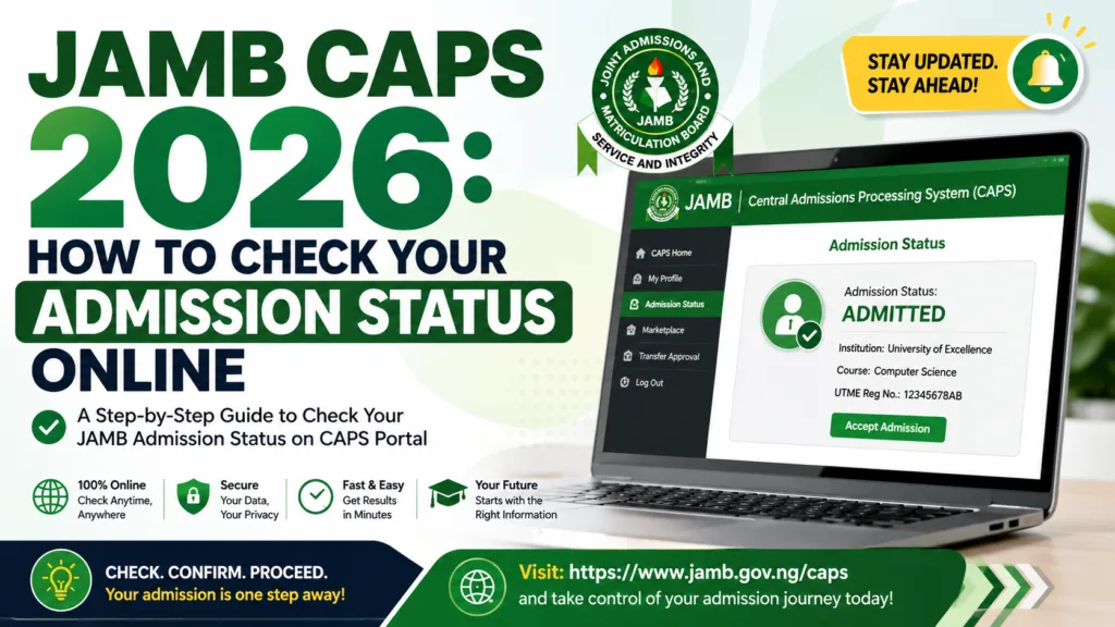 JAMB CAPS 2026: How to Check Your Admission Status Online