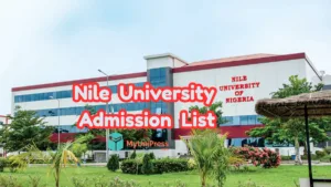 Nile University Admission List