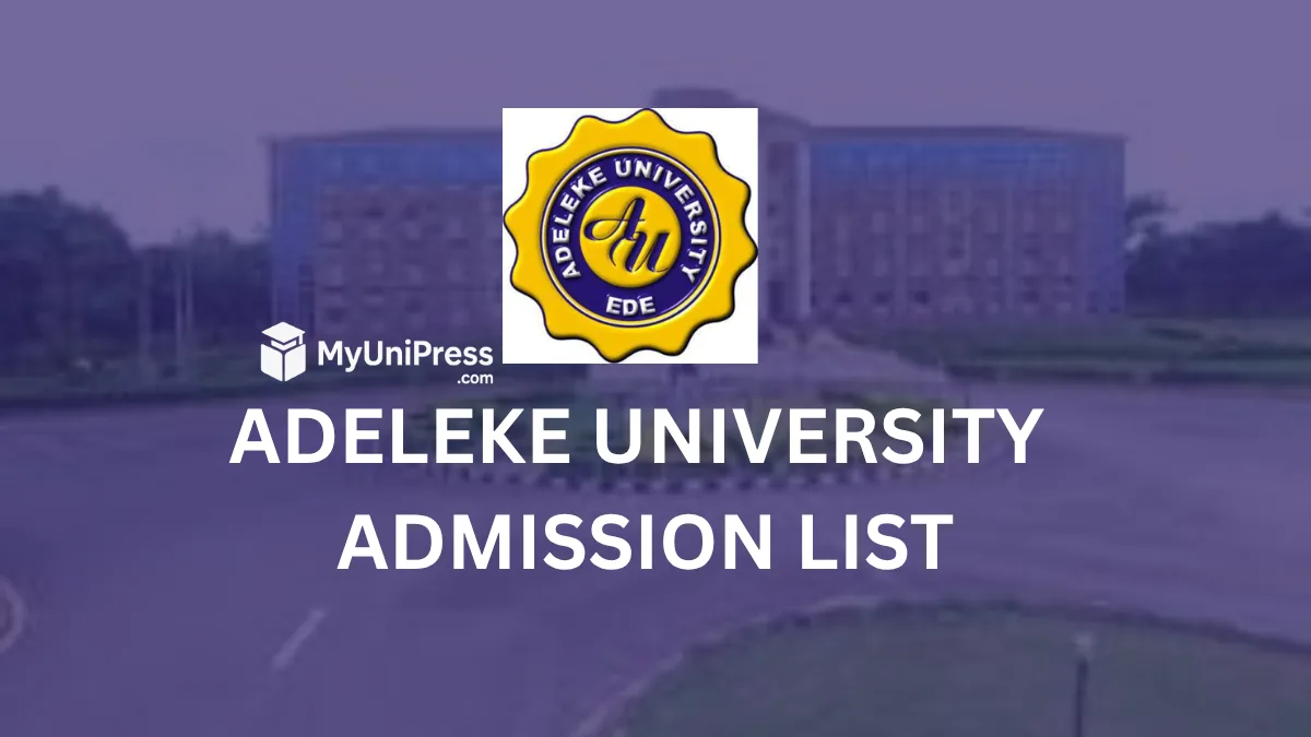 Adeleke University Admission List
