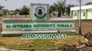 Al-Istiqama University Admission List