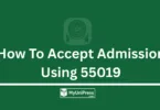 Accept Admission Using 55019