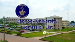 Babcock University Admission List