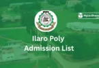 Ilaro Poly Admission List