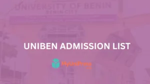 UNIBEN Admission List